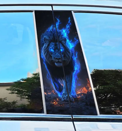 Personalized Universal Warrior Lion Car Window Sticker Self-Adhesive B-Pillar Body Accessories Decoration Vinyl Wrap for Cars