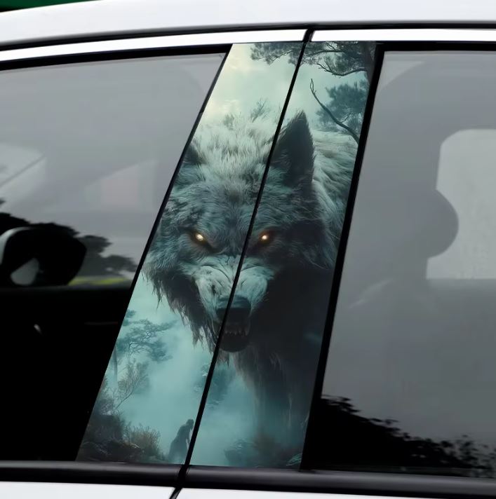 Wolf 2Pcs B-Pillar Trim Cover