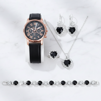 5-piece Luxury Blue Crystal Set