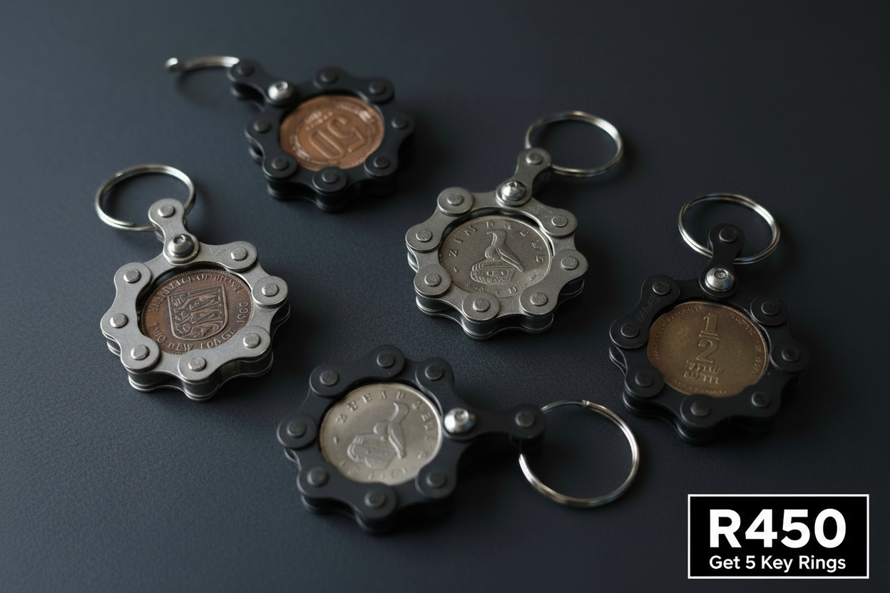 Rust-Proof Coin Keyrings — 5-Pack | Handcrafted Everyday Carry