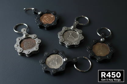 Rust-Proof Coin Keyrings — 5-Pack | Handcrafted Everyday Carry