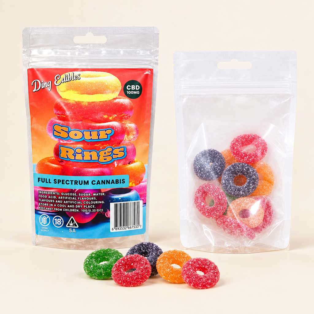 Gummies – Sour Rings 100mg – CBD