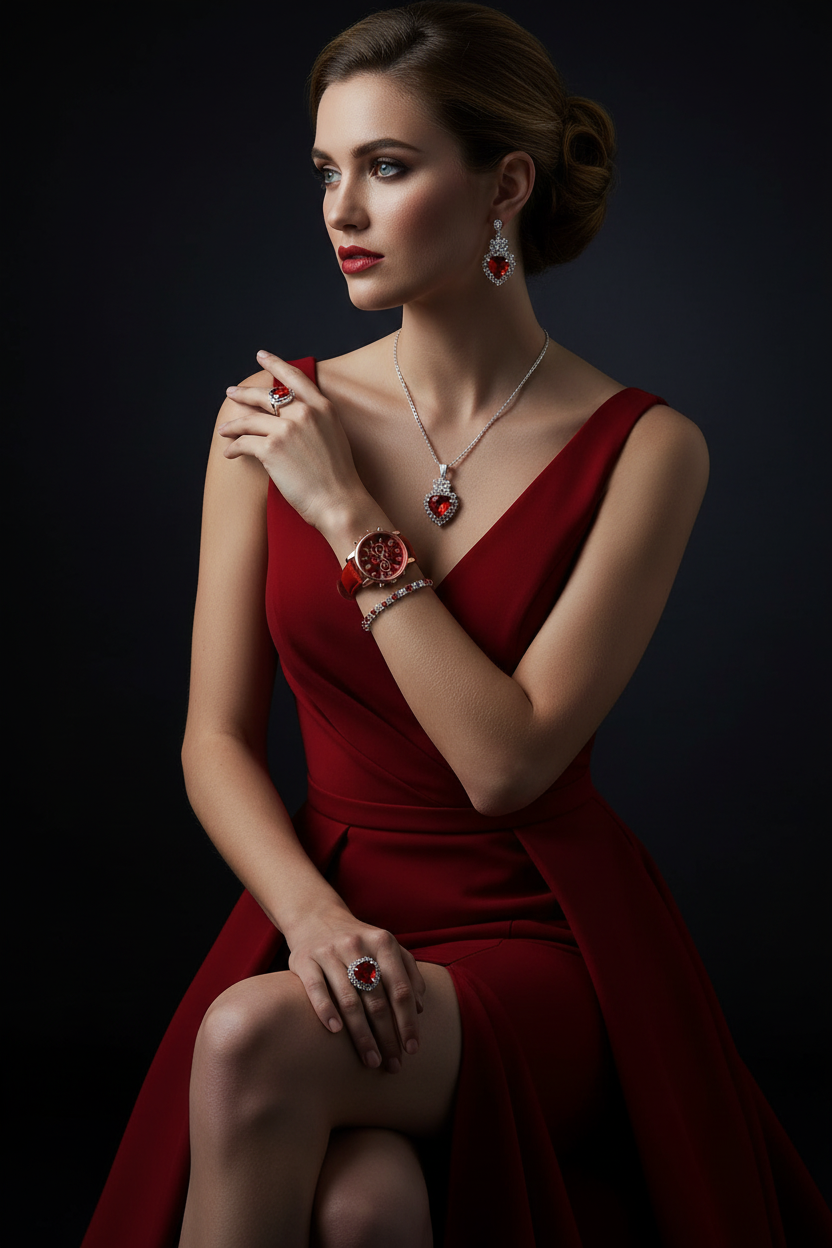 5-piece Luxury Blue Crystal Set