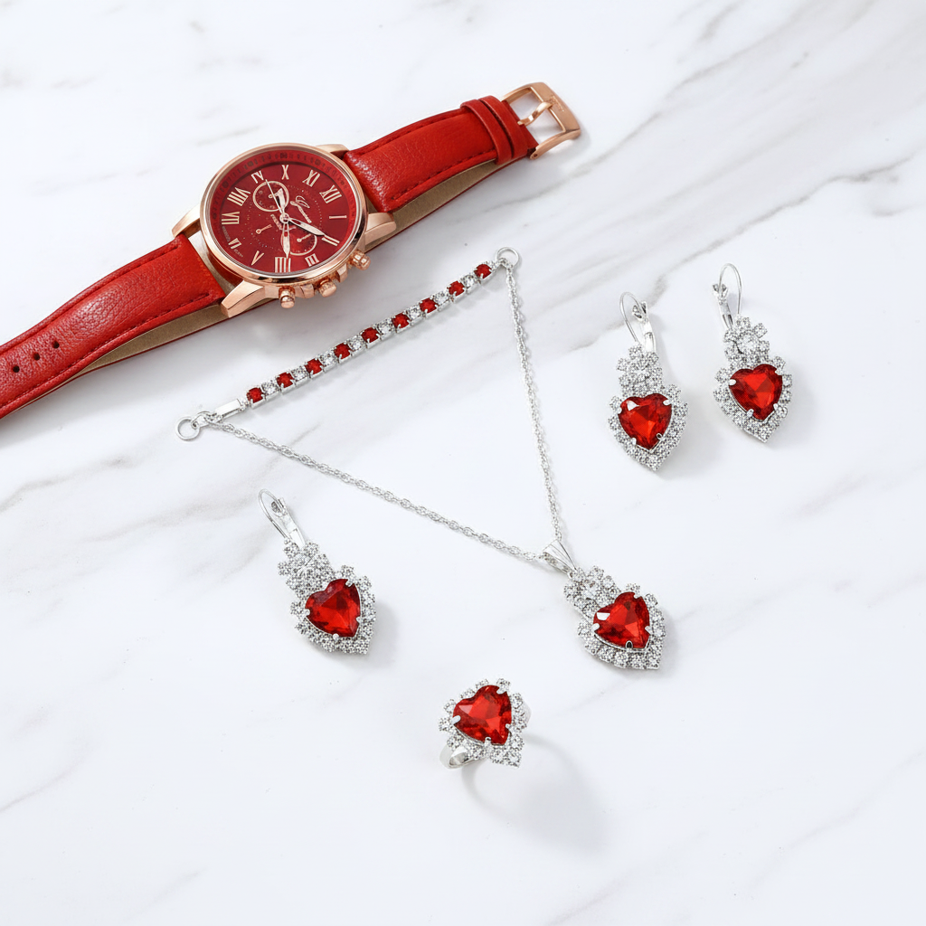 5-piece Luxury Blue Crystal Set