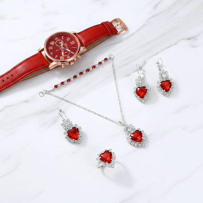 5-piece Luxury Blue Crystal Set