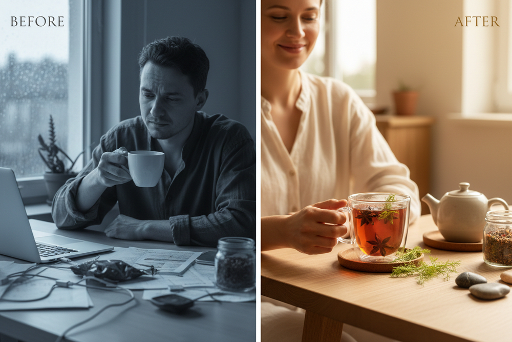 Rooibos Fennel Before & After